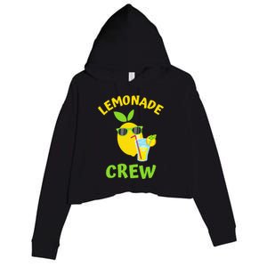 Lemonade Crew Matching Funny Lemon Juice Lover Squeezy Boss Crop Fleece Hoodie