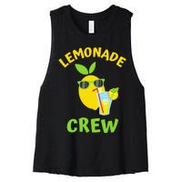 Lemonade Crew Matching Funny Lemon Juice Lover Squeezy Boss Women's Racerback Cropped Tank