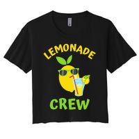 Lemonade Crew Matching Funny Lemon Juice Lover Squeezy Boss Women's Crop Top Tee