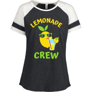 Lemonade Crew Matching Funny Lemon Juice Lover Squeezy Boss Enza Ladies Jersey Colorblock Tee