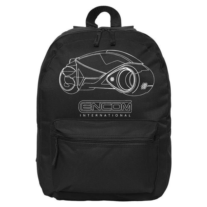 LIGHT CYCLE Motorbike ENCOM Flynn SCI FI Grid Game 80s Retro 16 in Basic Backpack