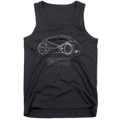 LIGHT CYCLE Motorbike ENCOM Flynn SCI FI Grid Game 80s Retro Tank Top