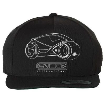 LIGHT CYCLE Motorbike ENCOM Flynn SCI FI Grid Game 80s Retro Wool Snapback Cap