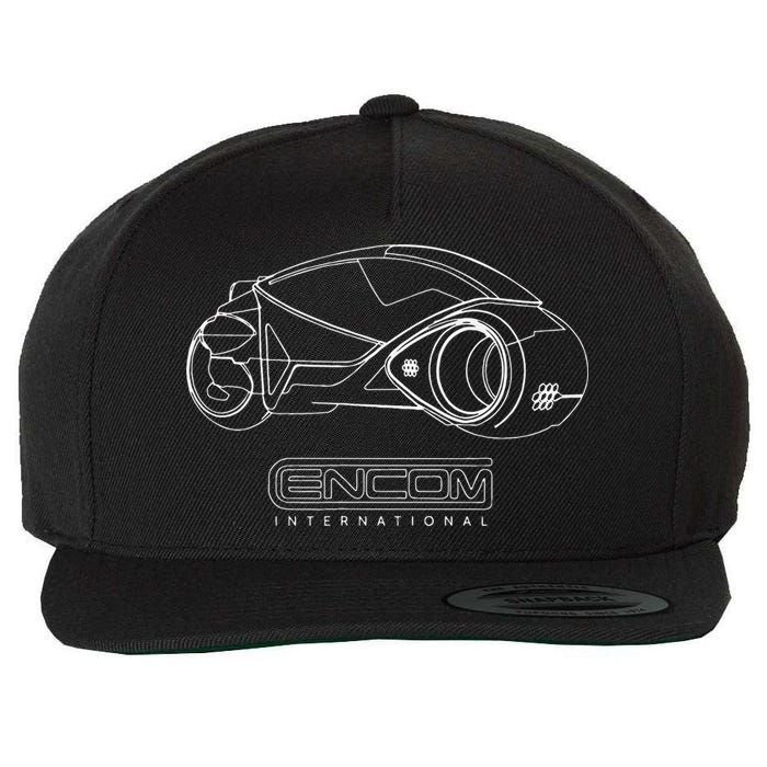 LIGHT CYCLE Motorbike ENCOM Flynn SCI FI Grid Game 80s Retro Wool Snapback Cap