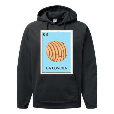 La Concha Mexican Bingo Version Performance Fleece Hoodie