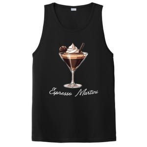 Left Chest Minimal Espresso Martini Social Club Elegance Cool Gift PosiCharge Competitor Tank