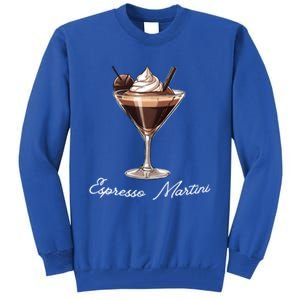 Left Chest Minimal Espresso Martini Social Club Elegance Cool Gift Tall Sweatshirt