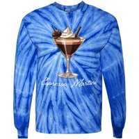 Left Chest Minimal Espresso Martini Social Club Elegance Cool Gift Tie-Dye Long Sleeve Shirt