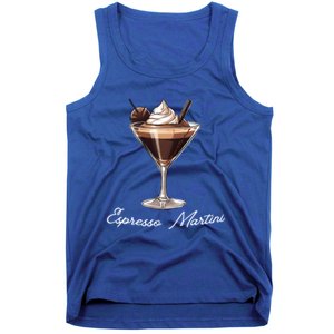 Left Chest Minimal Espresso Martini Social Club Elegance Cool Gift Tank Top