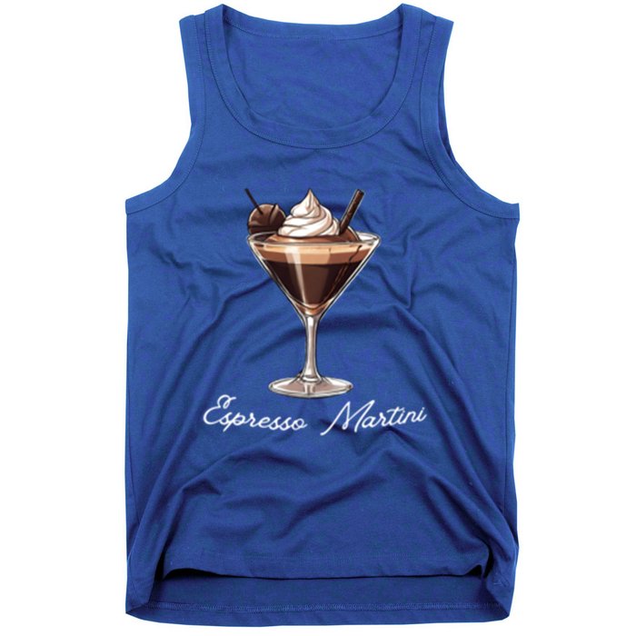 Left Chest Minimal Espresso Martini Social Club Elegance Cool Gift Tank Top