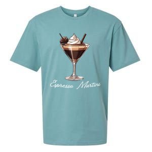 Left Chest Minimal Espresso Martini Social Club Elegance Cool Gift Sueded Cloud Jersey T-Shirt