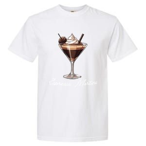 Left Chest Minimal Espresso Martini Social Club Elegance Cool Gift Garment-Dyed Heavyweight T-Shirt