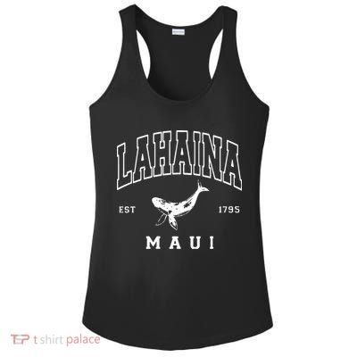 Lahaina Collegiate Maui Hawaii Strong Letterman Ladies PosiCharge Competitor Racerback Tank