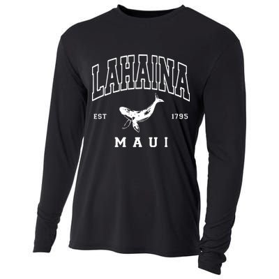 Lahaina Collegiate Maui Hawaii Strong Letterman Cooling Performance Long Sleeve Crew