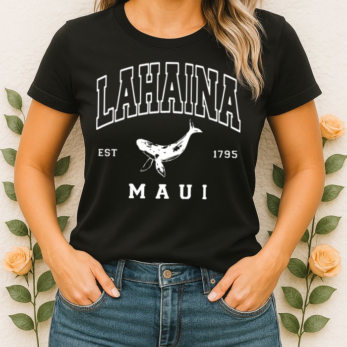 Lahaina Collegiate Maui Hawaii Strong Letterman Womens T-Shirt