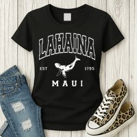 Lahaina Collegiate Maui Hawaii Strong Letterman Womens T-Shirt