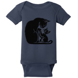 Lovely Cat Mum With Kitten For Cat Lovers Baby Bodysuit