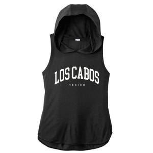 Los Cabos Mexico Vacation Varsity Style Travel Trip Group Ladies PosiCharge Tri-Blend Wicking Draft Hoodie Tank