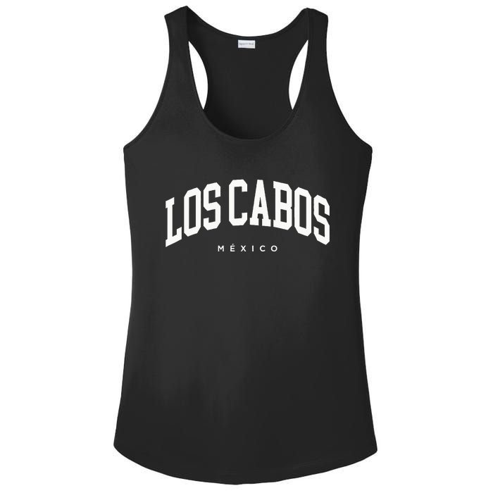 Los Cabos Mexico Vacation Varsity Style Travel Trip Group Ladies PosiCharge Competitor Racerback Tank