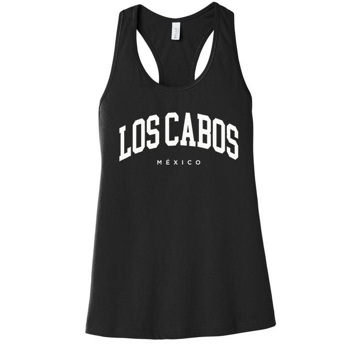 Los Cabos Mexico Vacation Varsity Style Travel Trip Group Women's Racerback Tank