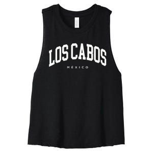 Los Cabos Mexico Vacation Varsity Style Travel Trip Group Women's Racerback Cropped Tank