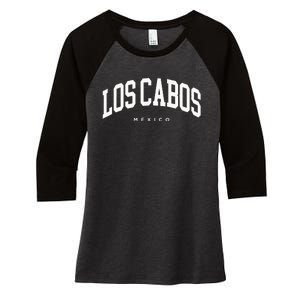 Los Cabos Mexico Vacation Varsity Style Travel Trip Group Women's Tri-Blend 3/4-Sleeve Raglan Shirt