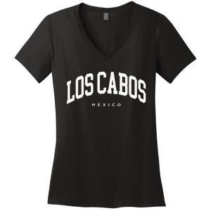 Los Cabos Mexico Vacation Varsity Style Travel Trip Group Women's V-Neck T-Shirt