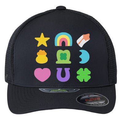 Lucky Cereal Marshmallow Shapes Magically Charms Delicious Flexfit Unipanel Trucker Cap