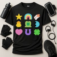 Lucky Cereal Marshmallow Shapes Magically Charms Delicious Cooling Performance Crew T-Shirt