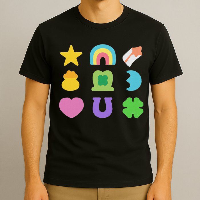 Lucky Cereal Marshmallow Shapes Magically Charms Delicious T-Shirt