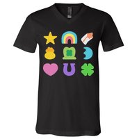 Lucky Cereal Marshmallow Shapes Magically Charms Delicious V-Neck T-Shirt