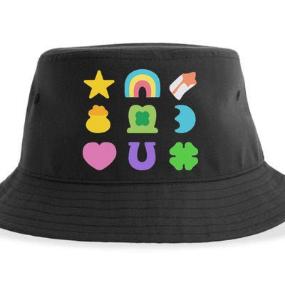Lucky Cereal Marshmallow Shapes Magically Charms Delicious Sustainable Bucket Hat