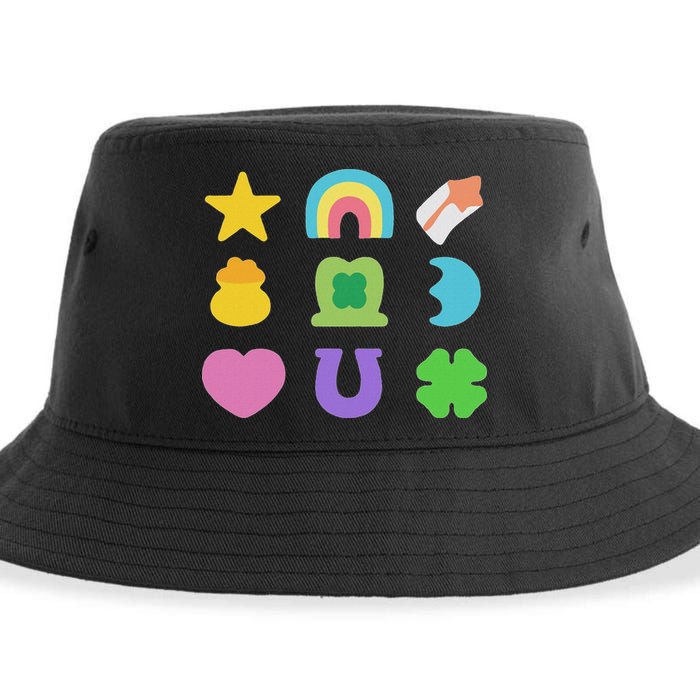Lucky Cereal Marshmallow Shapes Magically Charms Delicious Sustainable Bucket Hat