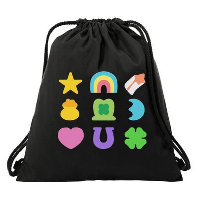 Lucky Cereal Marshmallow Shapes Magically Charms Delicious Drawstring Bag