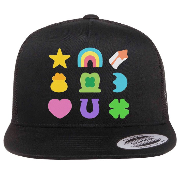 Lucky Cereal Marshmallow Shapes Magically Charms Delicious Flat Bill Trucker Hat
