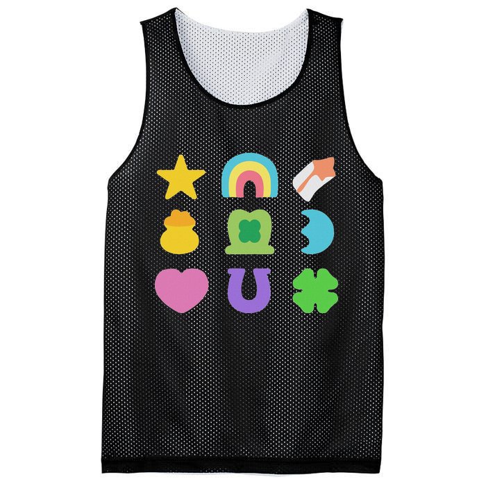 Lucky Cereal Marshmallow Shapes Magically Charms Delicious Mesh Reversible Basketball Jersey Tank