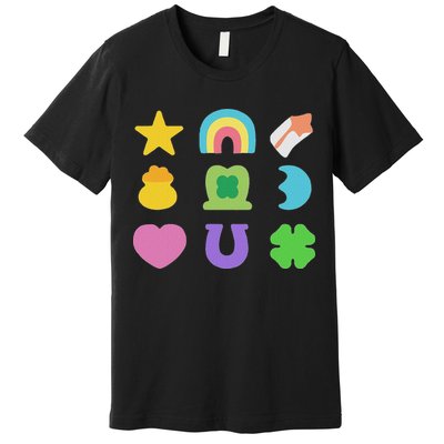 Lucky Cereal Marshmallow Shapes Magically Charms Delicious Premium T-Shirt