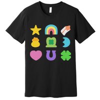 Lucky Cereal Marshmallow Shapes Magically Charms Delicious Premium T-Shirt