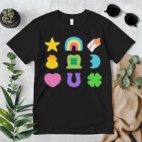 Lucky Cereal Marshmallow Shapes Magically Charms Delicious Premium T-Shirt