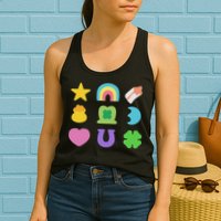Lucky Cereal Marshmallow Shapes Magically Charms Delicious Womens Tank Top