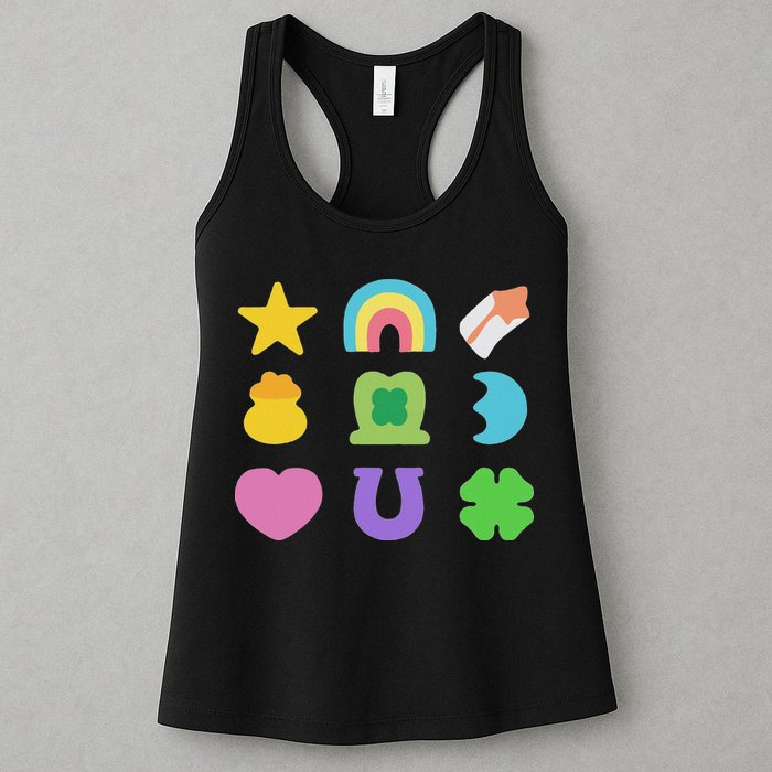 Lucky Cereal Marshmallow Shapes Magically Charms Delicious Womens Tank Top