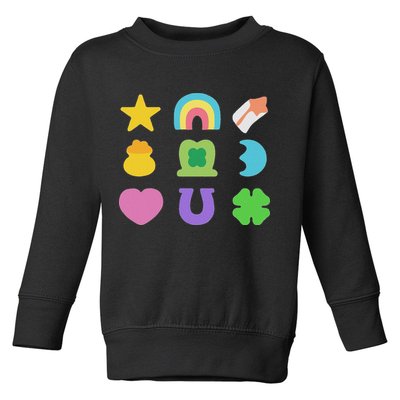 Lucky Cereal Marshmallow Shapes Magically Charms Delicious Toddler Sweatshirt