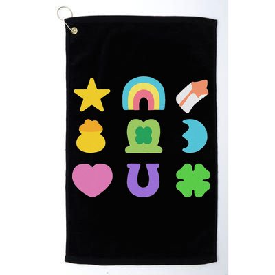 Lucky Cereal Marshmallow Shapes Magically Charms Delicious Golf Towel