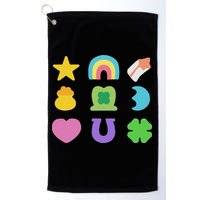 Lucky Cereal Marshmallow Shapes Magically Charms Delicious Golf Towel