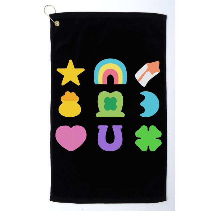 Lucky Cereal Marshmallow Shapes Magically Charms Delicious Golf Towel