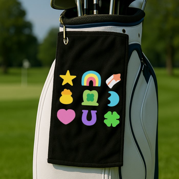 Lucky Cereal Marshmallow Shapes Magically Charms Delicious Golf Towel