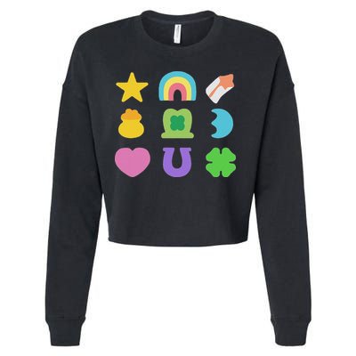 Lucky Cereal Marshmallow Shapes Magically Charms Delicious Cropped Pullover Crew