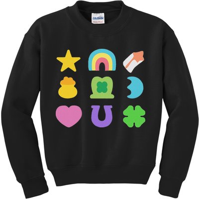 Lucky Cereal Marshmallow Shapes Magically Charms Delicious Kids Sweatshirt