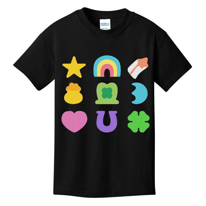 Lucky Cereal Marshmallow Shapes Magically Charms Delicious Kids T-Shirt