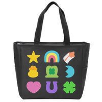 Lucky Cereal Marshmallow Shapes Magically Charms Delicious Zip Tote Bag